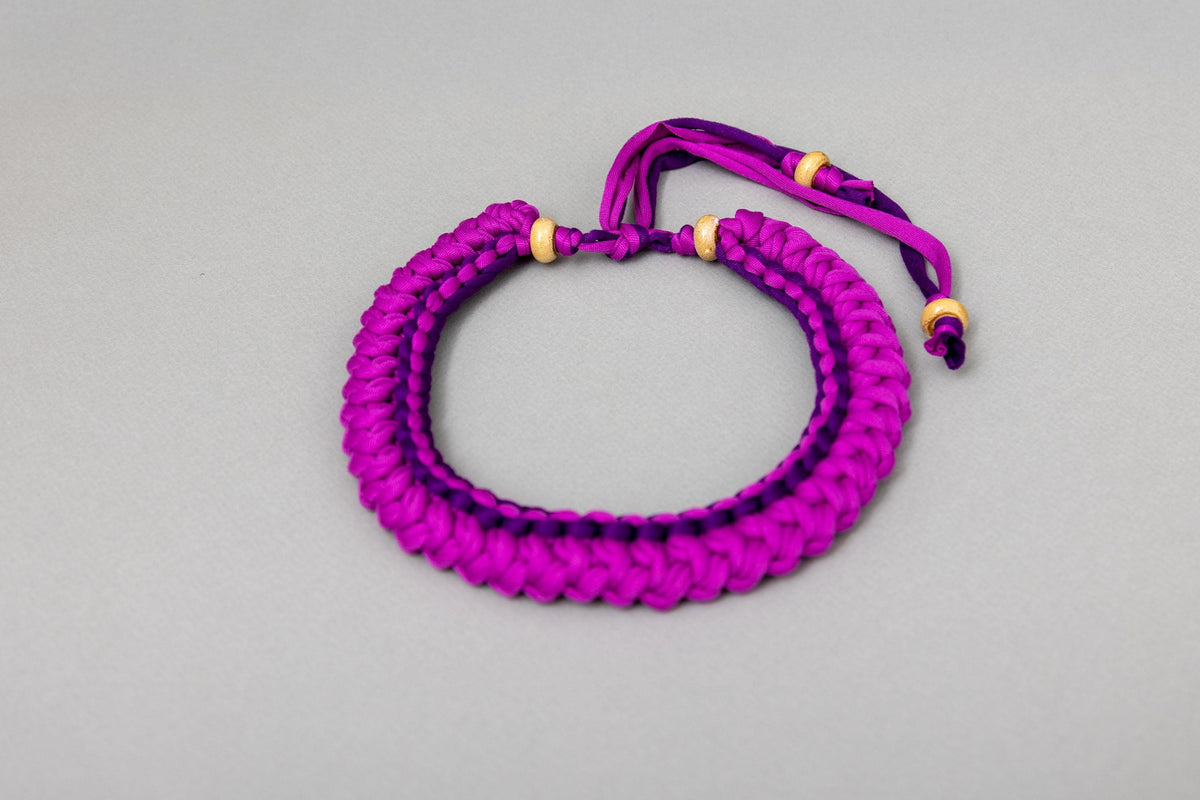 Collana ciclamino e viola