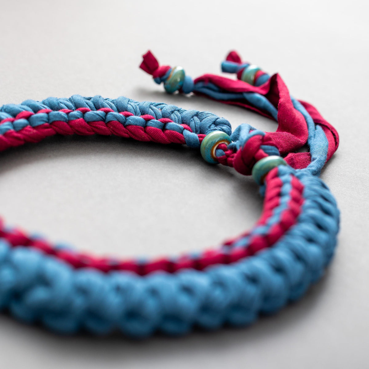 Collana ottanio e bordeaux