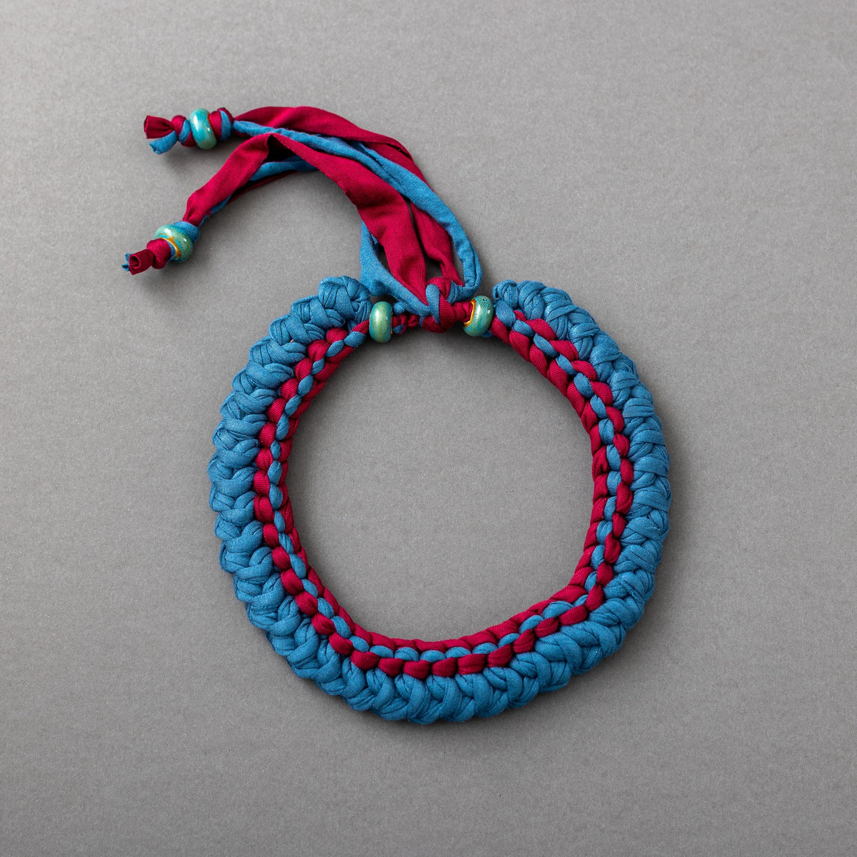 Collana ottanio e bordeaux
