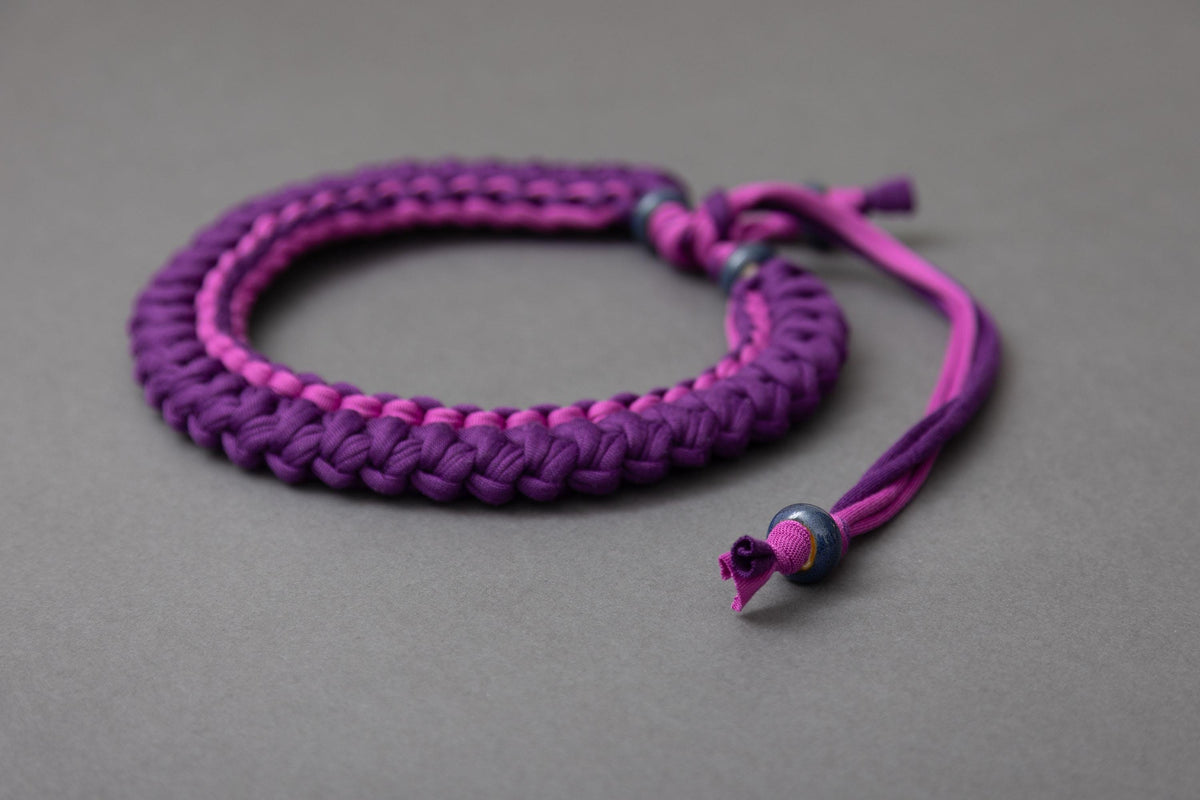 Collana viola e ciclamino