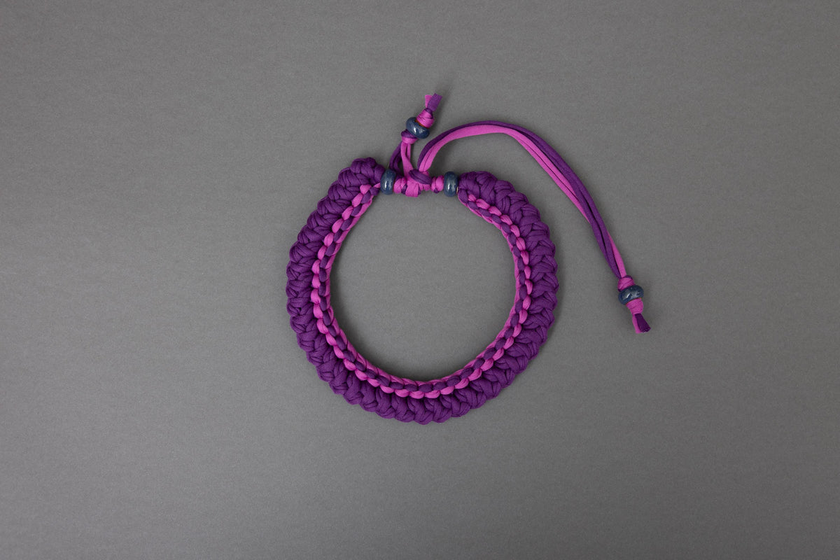 Collana viola e ciclamino