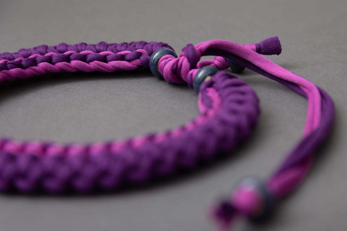 Collana viola e ciclamino