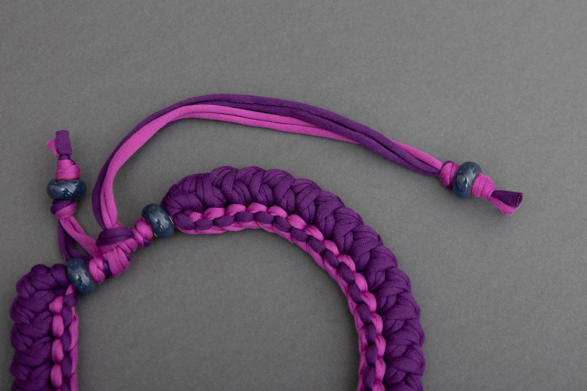 Collana viola e ciclamino